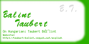 balint taubert business card